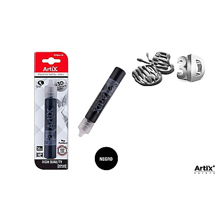 Culori Acrilice - VOPSEA ACRILICA DECORATIVA IPB EFECT 3D 30ML NEGRU PP664-10