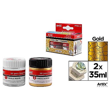 HOBBY - KIT CRAPARE IPB 35ML LAC MEDIUM + VOPSEA ACRILICA AURIU PP665-12