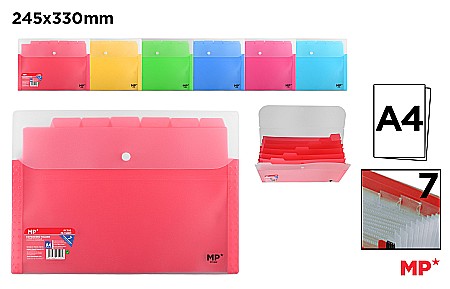 ORGANIZARE SI ARHIVARE - MAPA A4 PP IPB 7 COMPARTIMENTE DIVERSE CULORI PC392