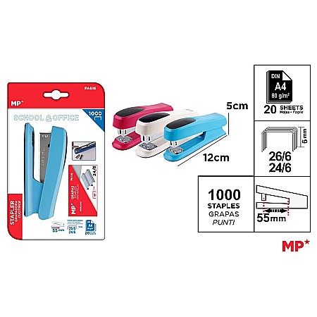 ARTICOLE DE BIROU - CAPSATOR IPB 24/6, 26/6 + 1000 CAPSE 20 COLI, CULORI ASORTATE PA616