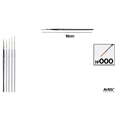 Pensule scolare bucata - PENSULA PROFESIONALA IPB EXTRA FINA VF.SINTETIC ROTUND NR.000 PP255-01