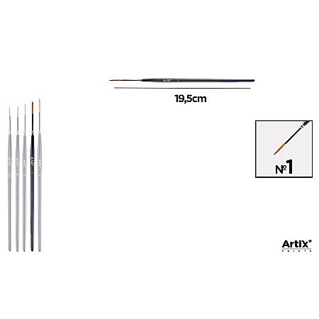 Pensule scolare bucata - PENSULA PROFESIONALA IPB EXTRA FINA VF.SINTETIC ROTUND NR.1 PP255-04