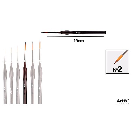 Pensule scolare bucata - PENSULA PROFESIONALA IPB EXTRAFINA VF.SINTETIC ROTUND NR.2 MANER ERGONOMIC PP256-04