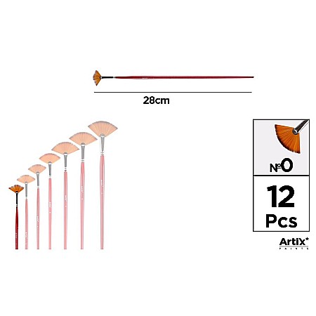 Pensule scolare bucata - PENSULA PROFESIONALA IPB VF. SINTETIC TIP EVANTAI NR.0 PP340-01