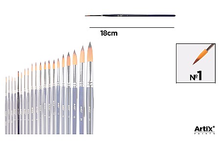Pensule arta - PENSULA PROFESIONALA IPB VF. SINTETIC ROTUND NR.1 PP344-05