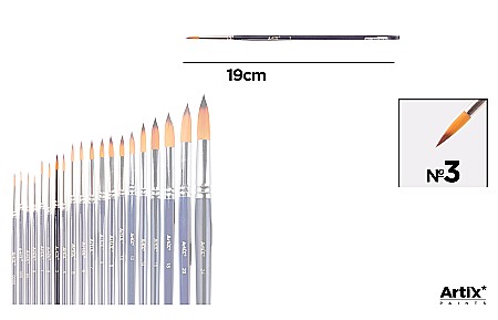 Pensule arta - PENSULA PROFESIONALA IPB VF. SINTETIC ROTUND NR.3 PP344-07