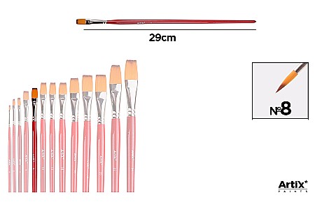 Pensule scolare bucata - PENSULA PROFESIONALA IPB VF. SINTETIC DREPT NR.8 PP345-05
