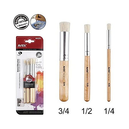 Pensule scolare bucata - PENSULE IPB VF. ROTUND PENTRU SABLOANE 3/SET NR.1/2,1/4,3/4 PP275