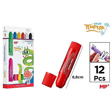 RECHIZITE SCOLARE - TEMPERA STICK IPB 12/SET ARTIX DIVERSE CULORI PP204-12