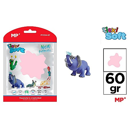 Pasta pentru modelaj - PASTA MODELARE IPB FLEXI SOFT 60GR ROZ PY034-07