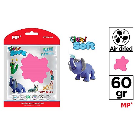 HOBBY - PASTA MODELARE IPB FLEXI SOFT 60GR ROZ NEON PY034-08