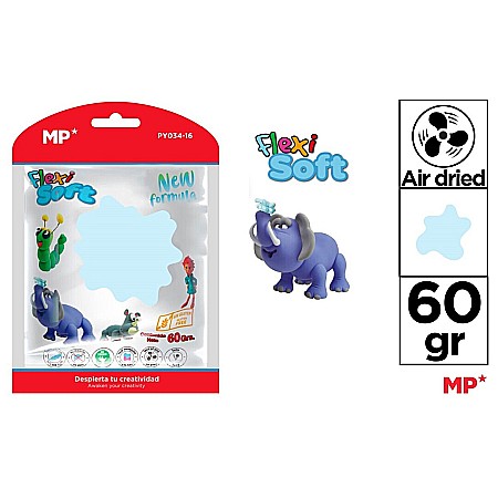 Pasta modelatoare termica - PASTA MODELARE IPB FLEXI SOFT 60GR ALBASTRU DESCHIS PY034-16