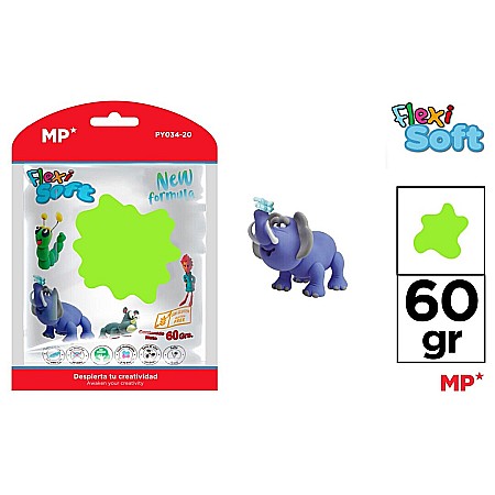 Pasta pentru modelaj - PASTA MODELARE IPB FLEXI SOFT 60GR VERDE IARBA PY034-20