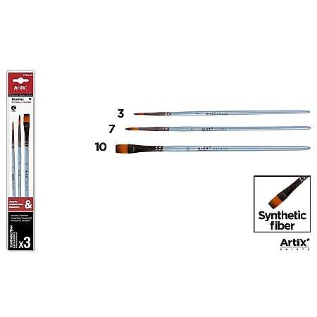 Pensule scolare set - PENSULE IPB PROFESIONALE 3/SET NR.3,7 ROTUND, NR.10 PLAT PP392-01