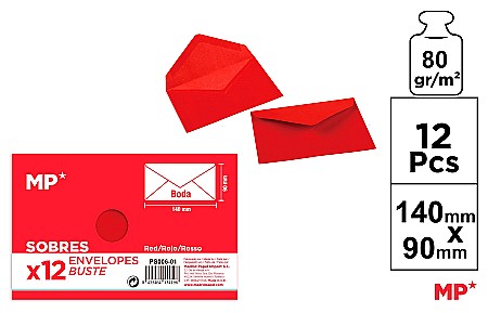 Wedding - PLIC IPB C7+ 140*90MM 12/SET ROSU PS006-01