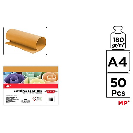 Hartie asortata, Carton asortat Mix - CARTON COLOR IPB A4 180GR 50/SET AUR INVECHIT PN461-50