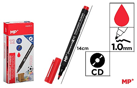 INSTRUMENTE DE SCRIS - MARKER PERMANENT IPB CD/DVD 1.0MM ROSU PE416-S