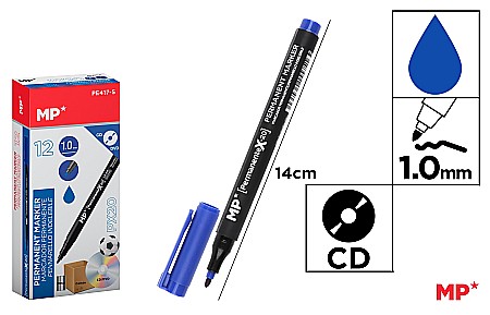 INSTRUMENTE DE SCRIS - MARKER PERMANENT IPB CD/DVD 1.0MM ALBASTRU PE417-S