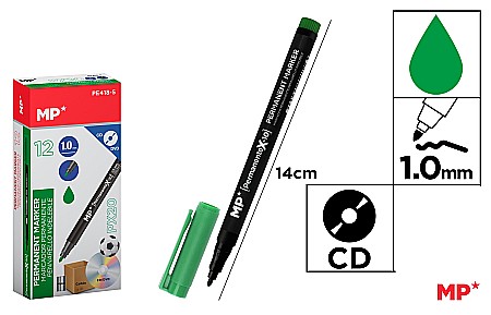 INSTRUMENTE DE SCRIS - MARKER PERMANENT IPB CD/DVD 1.0MM VERDE PE418-S