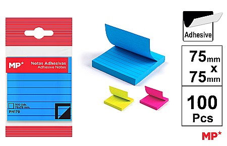 Notite autoadezive - POST IT IPB 75MM*75MM 100/SET CULORI NEON PN179