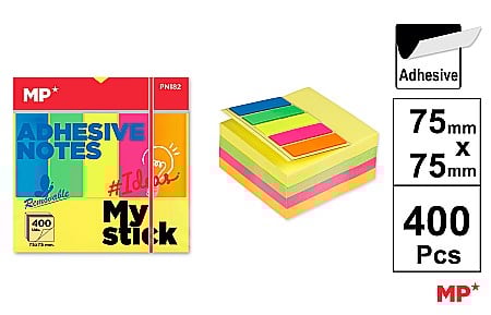 ORGANIZARE SI ARHIVARE - POST IT CUB IPB 75*75MM CU STICK INDEX STEAG 400/SET COLOR PN182