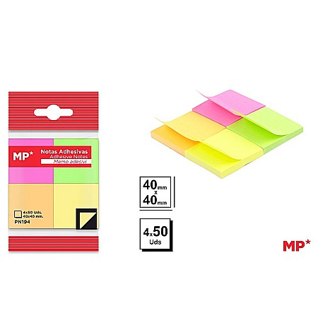 ORGANIZARE SI ARHIVARE - POST IT CUB IPB 40*40MM 4 CULORI PN194