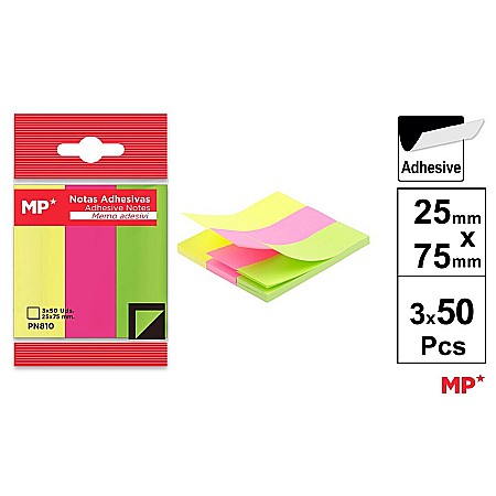 ORGANIZARE SI ARHIVARE - POST IT IPB 25*75MM 3*50PCS CULORI INTENSE PN810
