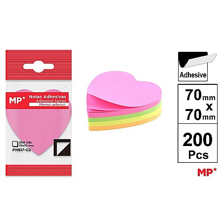 ORGANIZARE SI ARHIVARE - POST IT IPB 70*70MM 200/SET INIMA PN817-02