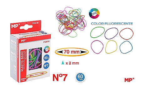 ORGANIZARE SI ARHIVARE - ELASTICE IPB 70*2MM 60GR FLUORESCENTE PG018