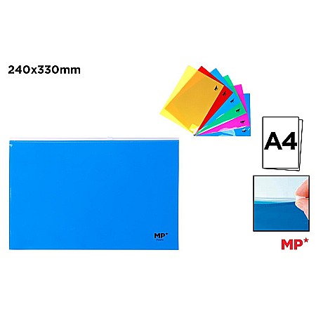 Mape tip plic cu capsa - MAPA PLASTIC IPB A4 CU FERMOAR CULORI FLUO PC074