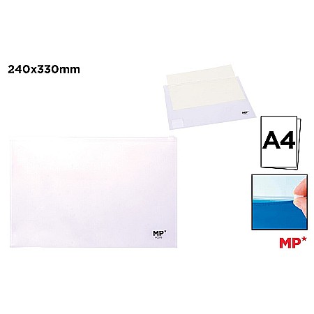 Mape tip plic cu capsa - MAPA PLASTIC IPB A4 CU FERMOAR TRANSPARENTA PC076