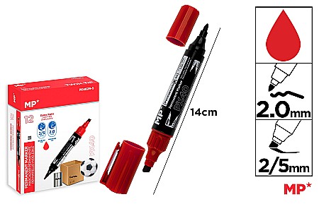 INSTRUMENTE DE SCRIS - MARKER PERMANENT IPB 2 CAPETE ROSU PE462R-S