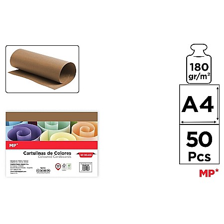 Hartie asortata, Carton asortat Mix - CARTON COLOR IPB A4 180GR 50/SET MARO PN481-50