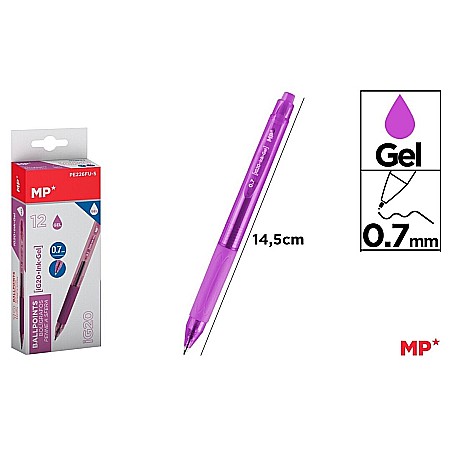Pixuri cu gel - PIX GEL IPB 0.7MM CLICK FUCSIA PE226FU-S