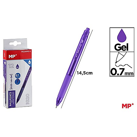 Pixuri cu gel - PIX GEL IPB 0.7MM CLICK VIOLET PE226MO-S