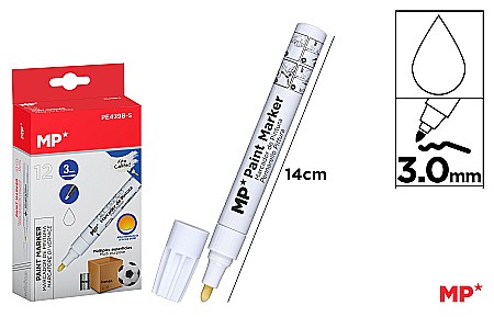 INSTRUMENTE DE SCRIS - MARKER VOPSEA IPB 3.0MM ALB PE439B-S/PE439