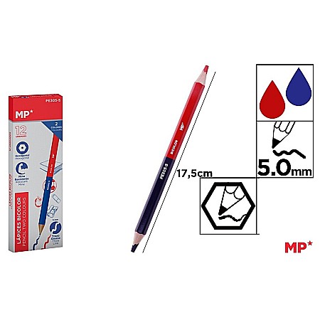 Creioane bicolore - CREION BICOLOR IPB JUMBO HEXAGONAL A/R PE305-S