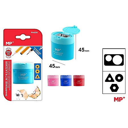 Ascutitori - ASCUTITOARE DUBLA CU CONTAINER IPB PLASTIC CULORI ASORTATE PA838