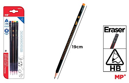 Creioane grafit - CREION GRAFIT IPB HB CU RADIERA 4/SET PE324