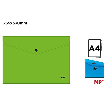 Mape tip plic cu capsa - MAPA PLASTIC IPB A4 CU CAPSA VERDE PC537-11