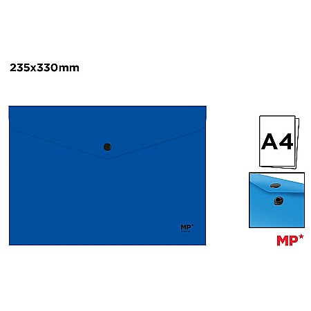 Mape tip plic cu capsa - MAPA PLASTIC IPB A4 CU CAPSA ALBASTRU MARIN PC537-12