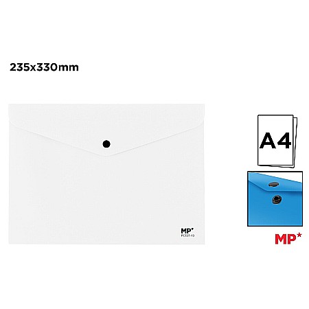 Mape tip plic cu capsa - MAPA PLASTIC IPB A4 CU CAPSA ALB PC537-13