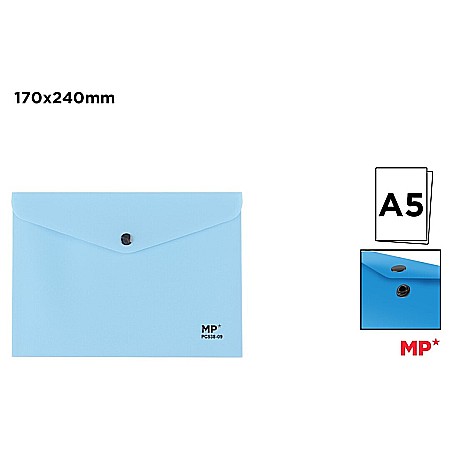 Mape tip plic cu capsa - MAPA PLASTIC IPB A5 CU CAPSA AZUR PC538-09