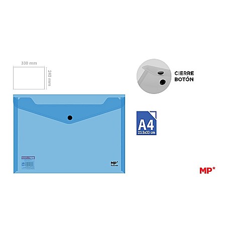 Mape tip plic cu capsa - MAPA PLASTIC IPB A4 CU CAPSA AZUR TRANSPARENT PC543-04