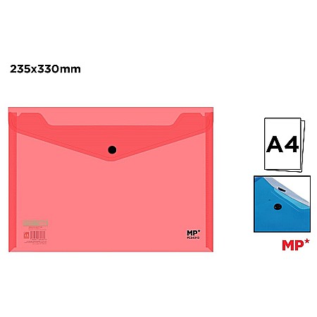 Mape tip plic cu capsa - MAPA PLASTIC IPB A4 CU CAPSA CORAL TRANSPARENT PC543-12