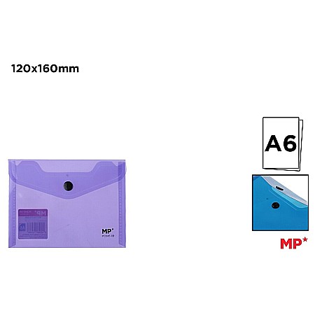 Mape tip plic cu capsa - MAPA PLASTIC IPB A6 CU CAPSA MOV TRANSPARENT PC545-09
