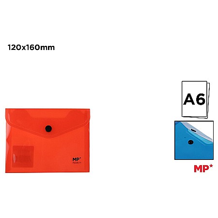 Mape tip plic cu capsa - MAPA PLASTIC IPB A6 CU CAPSA ROSU TRANSPARENT PC545-11