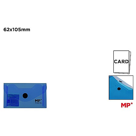 Mape tip plic cu capsa - MAPA PLASTIC IPB A8 CU CAPSA ALBASTRU TRANSPARENT PC547-04