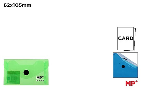 Mape tip plic cu capsa - MAPA PLASTIC IPB A8 CU CAPSA VERDE TRANSPARENT PC547-07