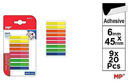 ORGANIZARE SI ARHIVARE - INDEX ADEZIV IPB PAGE MARKERS 6*45MM 9*20PCS PN315